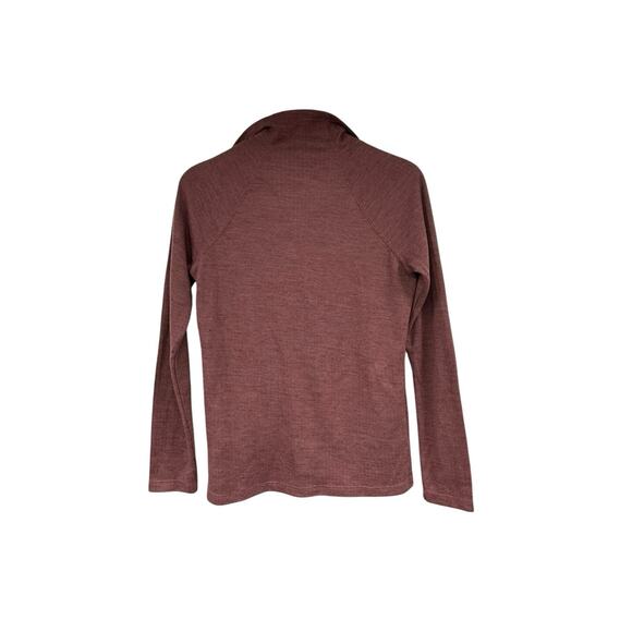 Nau Womens Wool Blend Half Zip Base Layer Top Brown Rose Womens XS - Picture 5 of 9